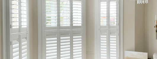 tier on tier shutters for bay window