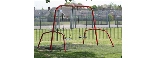 Arch Swing Frame 2 Flat Seats & Anti-wrap chains