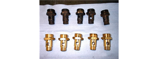 Refurbished valves - before and after