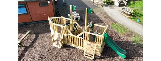 Children Playing on The Brig on Bark Surfacing