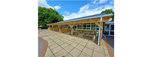 Wooden Pergola for Outdoor Classroom Shelter Extension