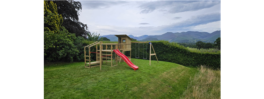 Blue rabbit climbing frames Crossfit and Beach Hut combo