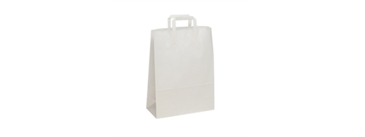 Medium White Kraft Paper Bag