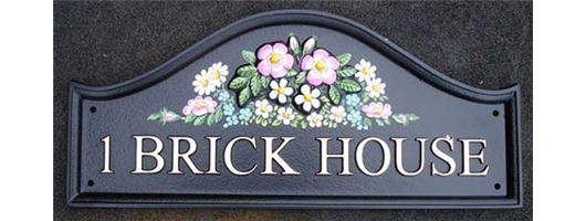 Modern Hand Painted Cast House Signs