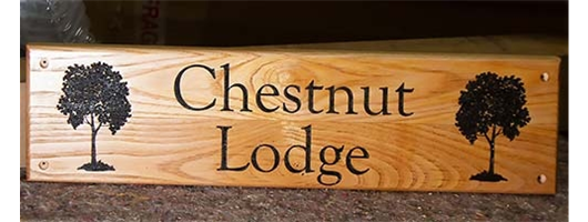 Wooden Signs Using Highly Durable Chestnut