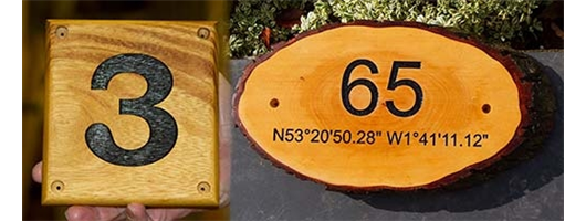 Wooden House Numbers