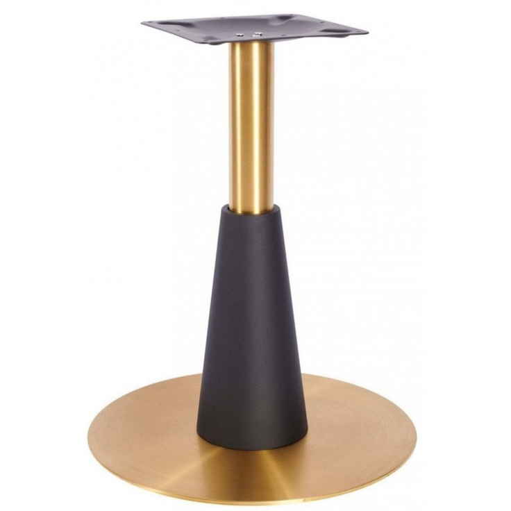 Ares Brass Black Round Table Base - Large