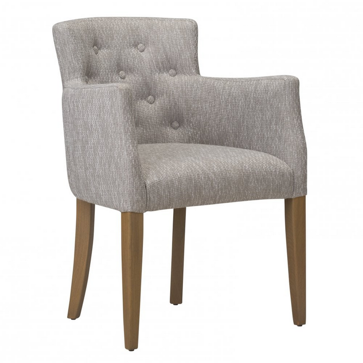 Leah Deep Button Faux Leather Upholstered Armchair