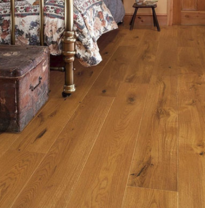 Engineered European Rustic Oak Flooring 14mm x 180mm Honey Lacquered