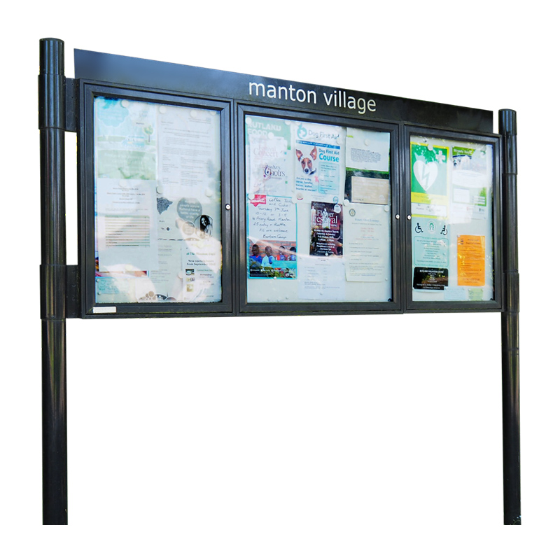 3 bay, Single or Double-Sided, A2/6 x A4/A2, A-Multi Contemporary Aluminium Noticeboard