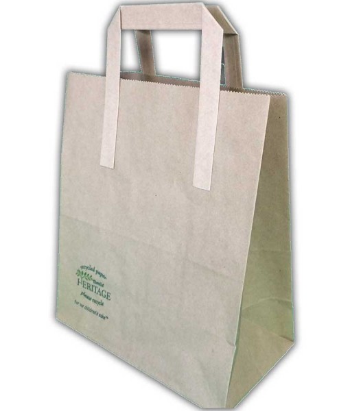 Medium Kraft Block Bottom Bag (With Handles) – BBB7H cased 250