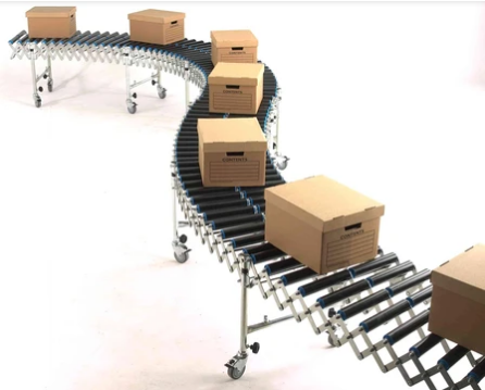 Heavy Duty Flexible PVC Roller Expandable Conveyor