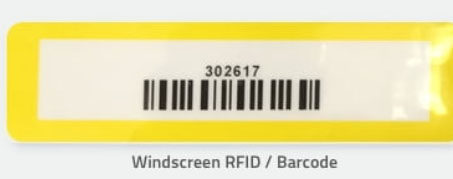 Windscreen RFID / Barcode Tag
