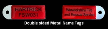 Double Sided Metal Name Tags
