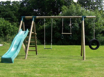 Residential Playground Projects: Swings & Slide Combo