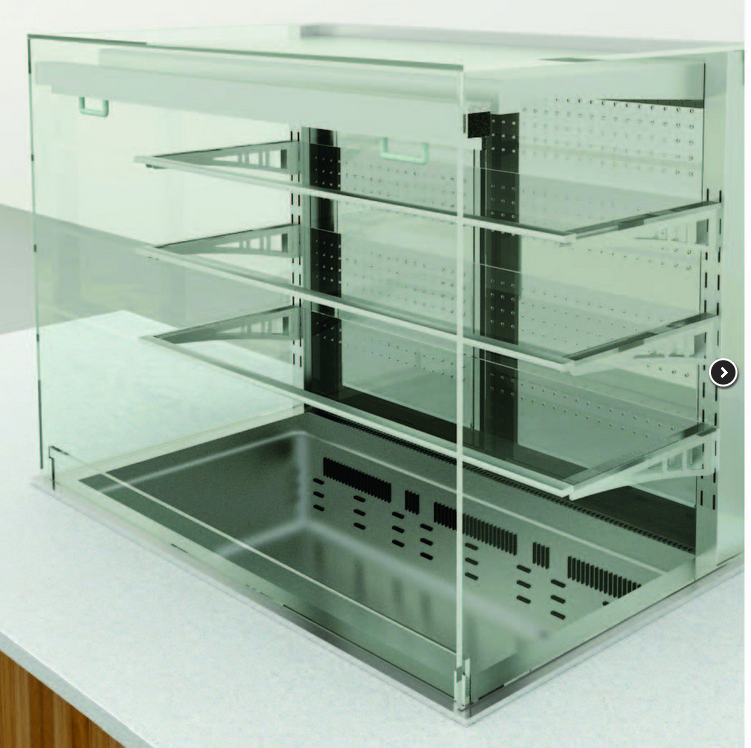 Emainox Elegance 8046535HC 5 x 1/1gn Grab & Go Drop In 3 Tier Refrigerated Display + Dolewell Base