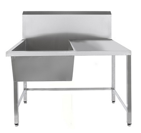 Stainless Steel Single Bowl Utility Sink with Drainer