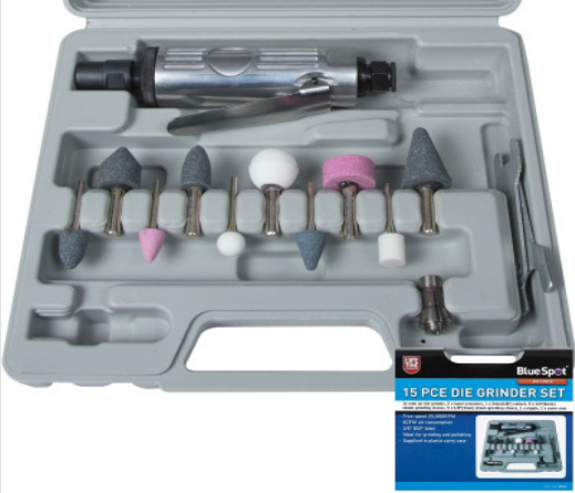 Blue Spot Tools 15 PCE Air Die Grinder Set