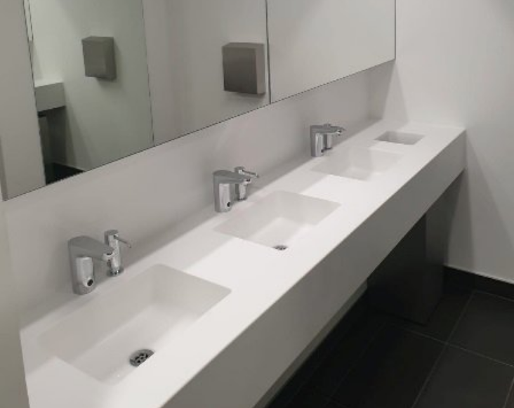 V-Stone Plus - Vanity with Solid Surface Basins