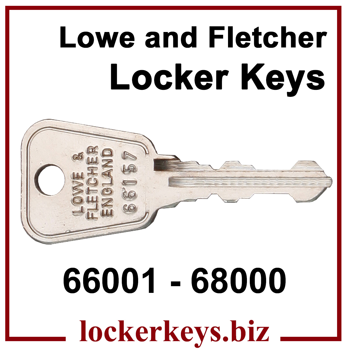 L&F England Original Locker Keys 66001 - 68000