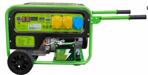 Green Gear GE-7000UK LPG 7.5kW 240V/110V Generator