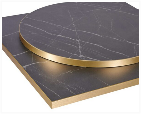 Laminate Top: Egger Black Pietra Grigia – Gold Edge