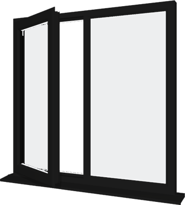 Black UPVC Casement Windows