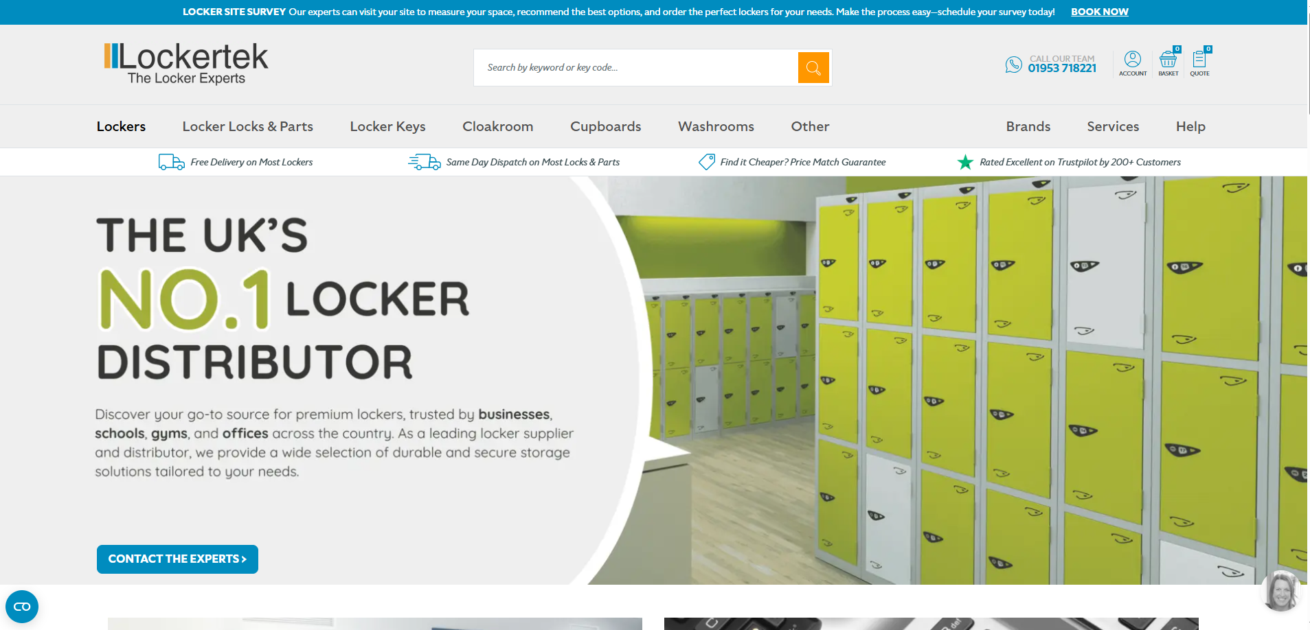 Lockertek Website - Homepage