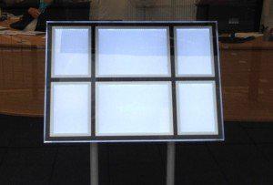 Freestanding LED Light Panel Displays