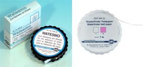 Detecting water in solvents, petrol or in building maintenance &minus; Waterfinder or Watesmo?