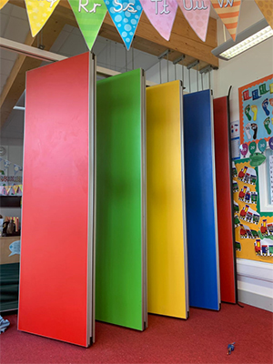 A vibrant partition for a vibrant school