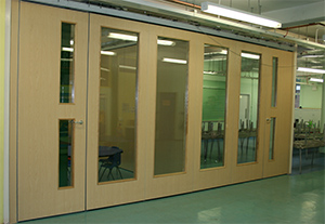 Operable walls from Beehive allow Flexible classroom spaces provided by Beehive Folding Partitions