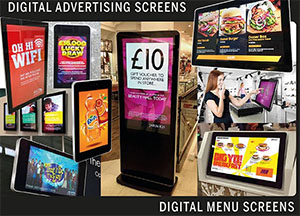 Digital menu signage design