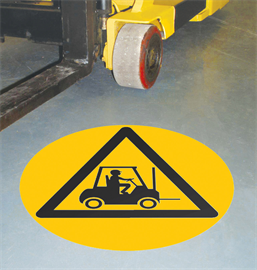 Floor signage, floor stickers, warehouse floor labels, Ossett Storage Systems