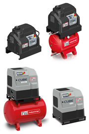 CUBE and MiniCUBE, the compact, reliable, low noise, direct drive transmission screw compressors available from FPS Air Compressors Ltd