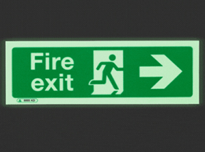 Photoluminescent Fire Safety Signs