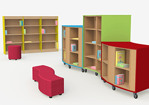 Library furniture for schools, universities, nurseries and other institutions