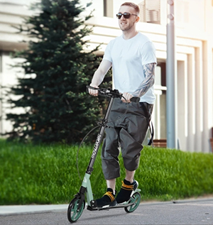 HOMCOM One-click Folding Kick Scooter, product sku AA1-102V00BK