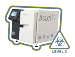 Compact benchtop autoclaves for the containment level 3 lab