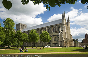 Light-illuminated Stannah passenger lift inspires visitors at Winchester Cathedral