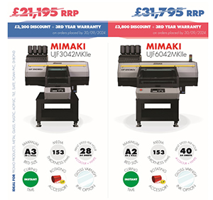 Major savings on Mimaki Flatbed Printers from Grantham GT