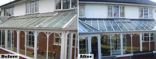 Before & After Conservatory pictures