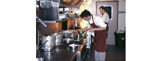 Interior of a temporary catering unit