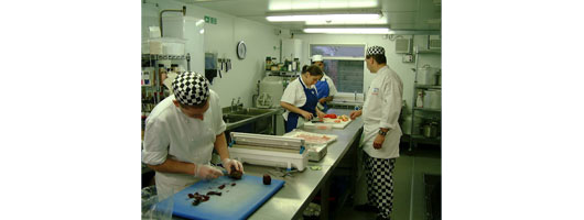 Inside a container kitchen preparation unit