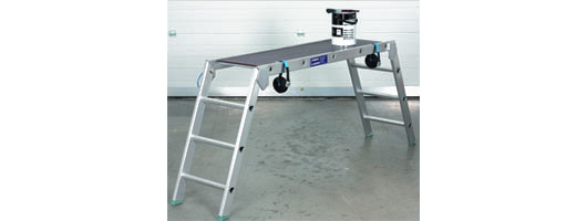 Folding work platforms