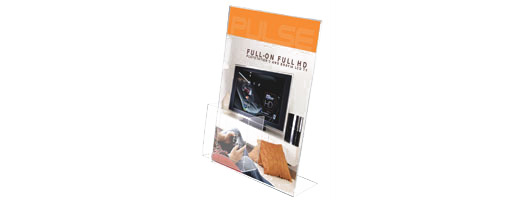 TiltTalker Poster Display with Business Card Holder