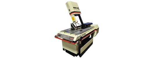 Tilt frame semi automatic vertical bandsaw