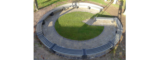 Outdoor lecture theatre plastic seating