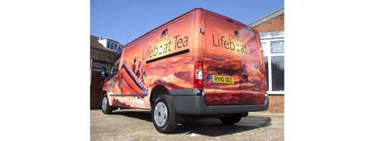 Full colour digitally printed vehicle wrap