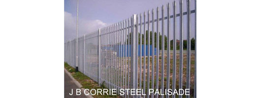 Steel palisade fencing